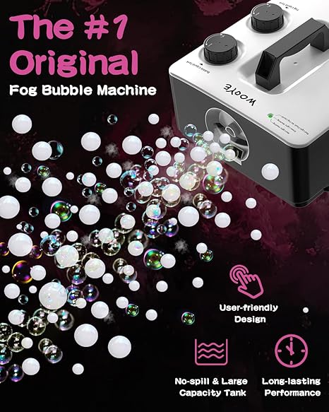 Portable smoke bubble machine