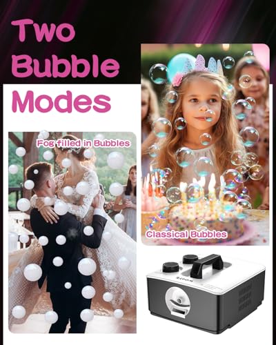 Portable smoke bubble machine