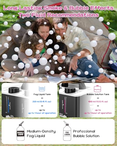 Portable smoke bubble machine