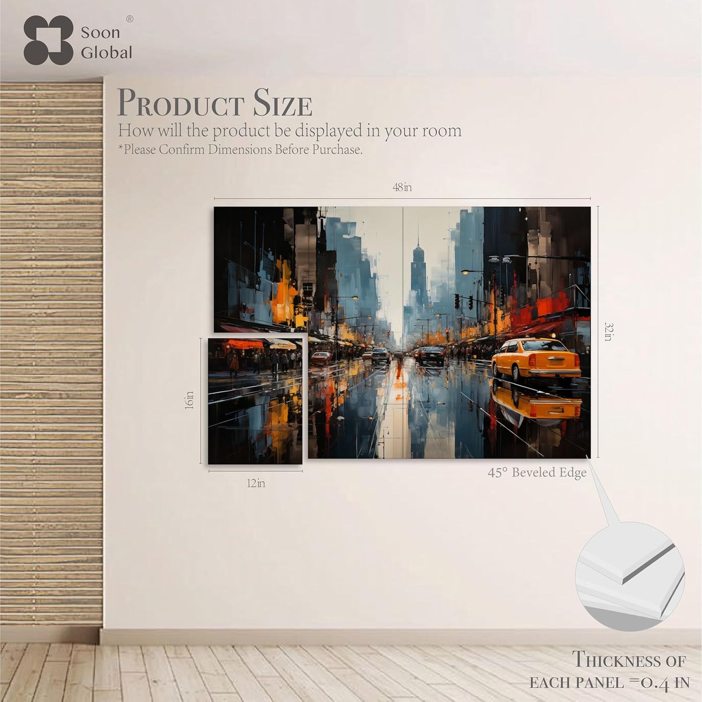 Acoustical Wall Panels, 6-Piece 23.62 X 23.62 Inches Art Acoustic Panels, Decorative Acoustic Panels, Acoustic Wall Panels, Sound Absorbing Wall Art, Arcadian Vortex