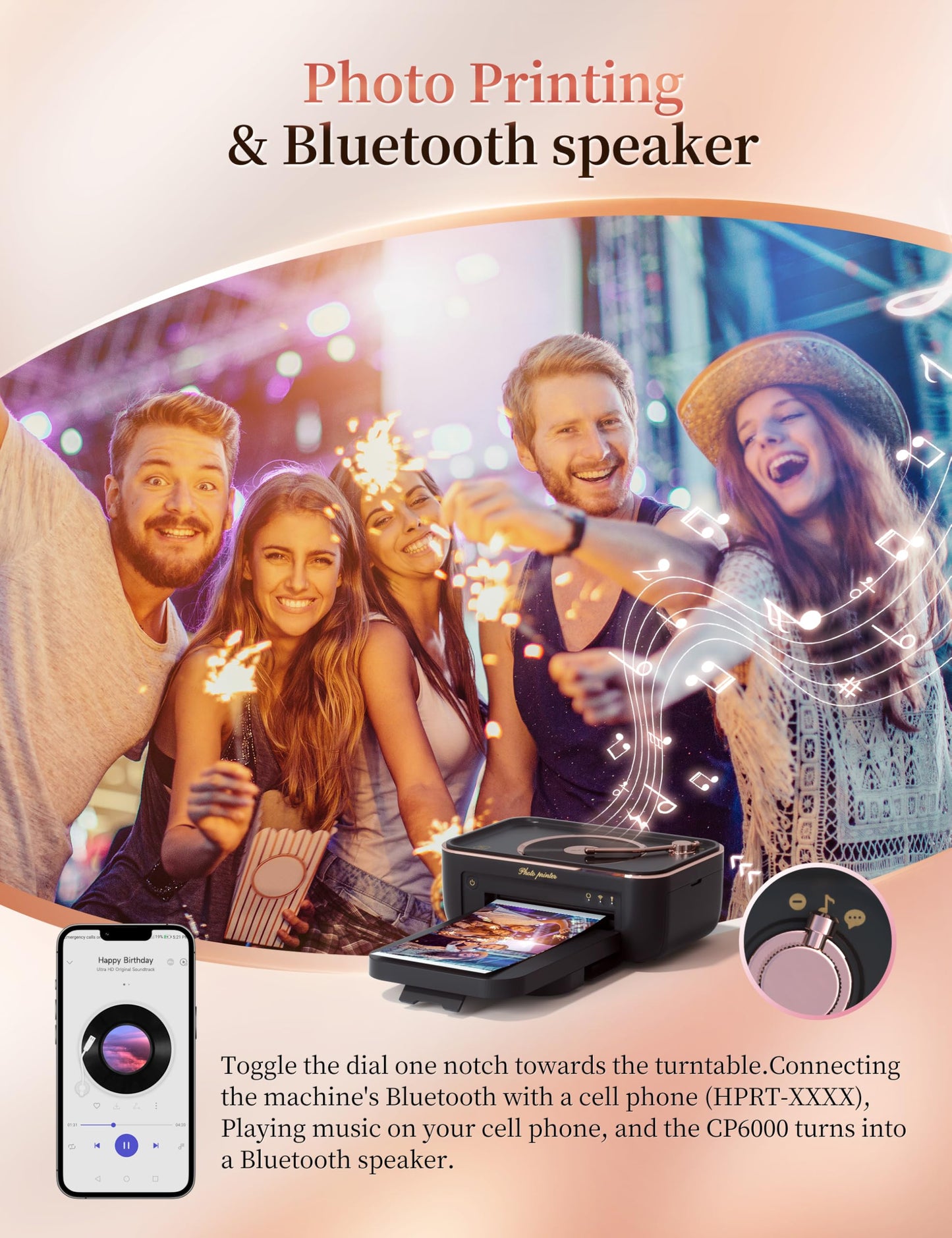 Portable Mini Smart Bluetooth Thermal Photo Printer