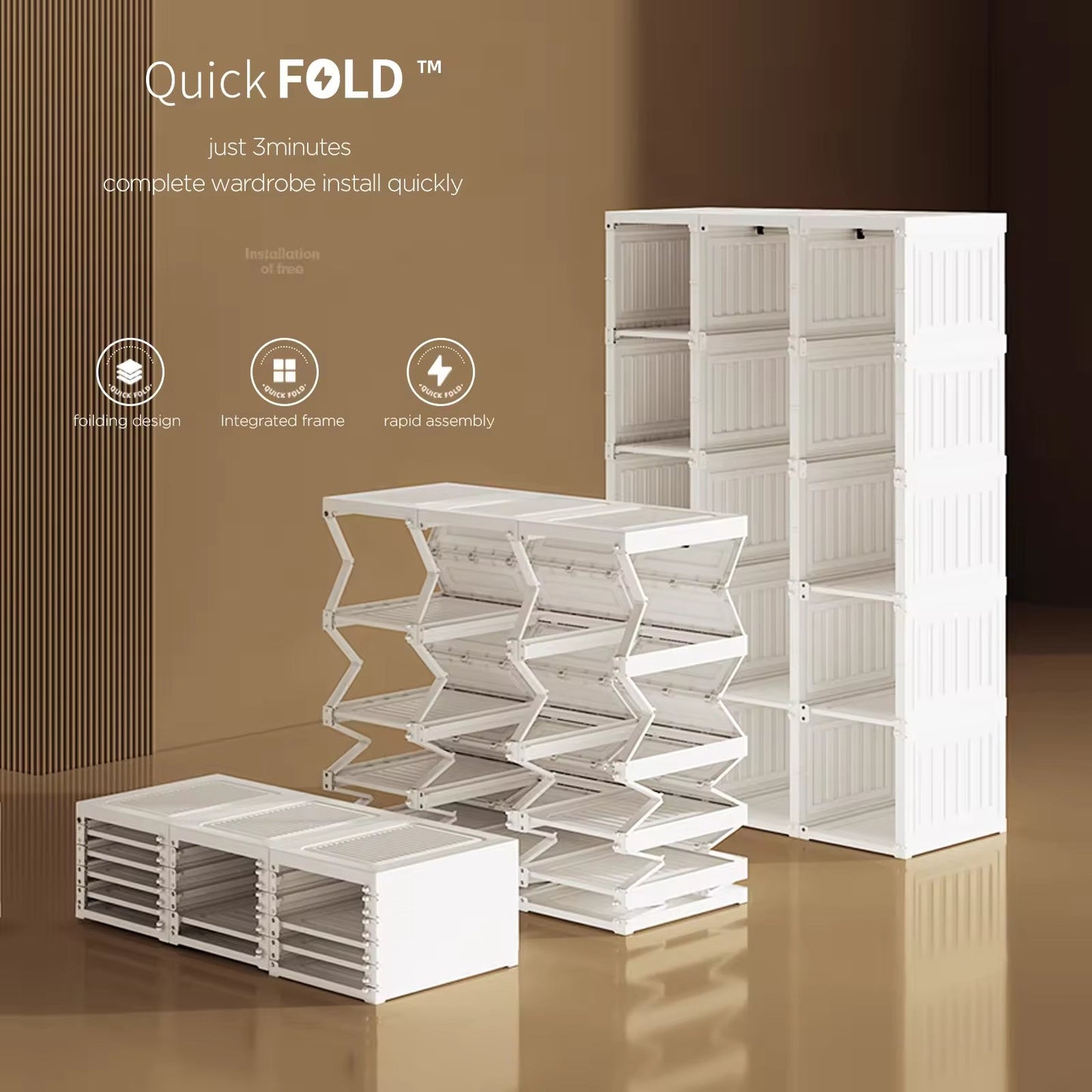 Portable Wardrobe Closet Clothes Storage Organizer
