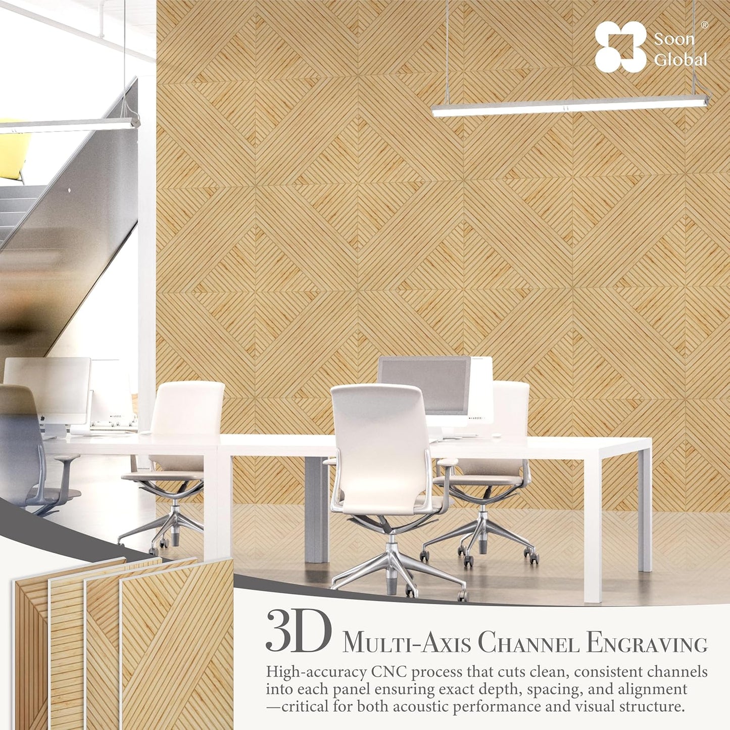 Acoustical Wall Panels, 6-Piece 23.62 X 23.62 Inches Art Acoustic Panels, Decorative Acoustic Panels, Acoustic Wall Panels, Sound Absorbing Wall Art, Arcadian Vortex
