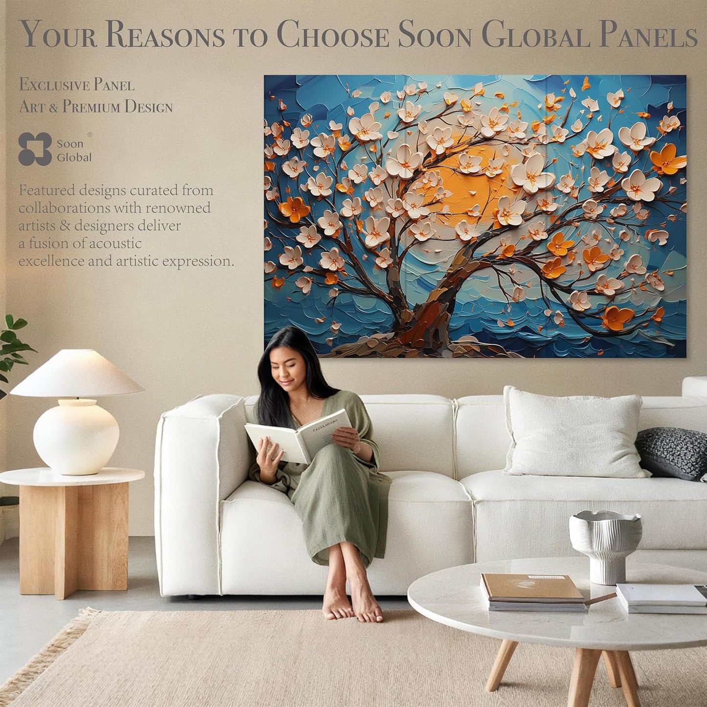 Acoustical Wall Panels, 6-Piece 23.62 X 23.62 Inches Art Acoustic Panels, Decorative Acoustic Panels, Acoustic Wall Panels, Sound Absorbing Wall Art, Arcadian Vortex