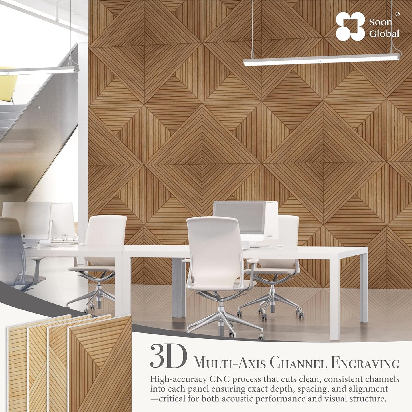 Acoustical Wall Panels, 6-Piece 23.62 X 23.62 Inches Art Acoustic Panels, Decorative Acoustic Panels, Acoustic Wall Panels, Sound Absorbing Wall Art, Arcadian Vortex