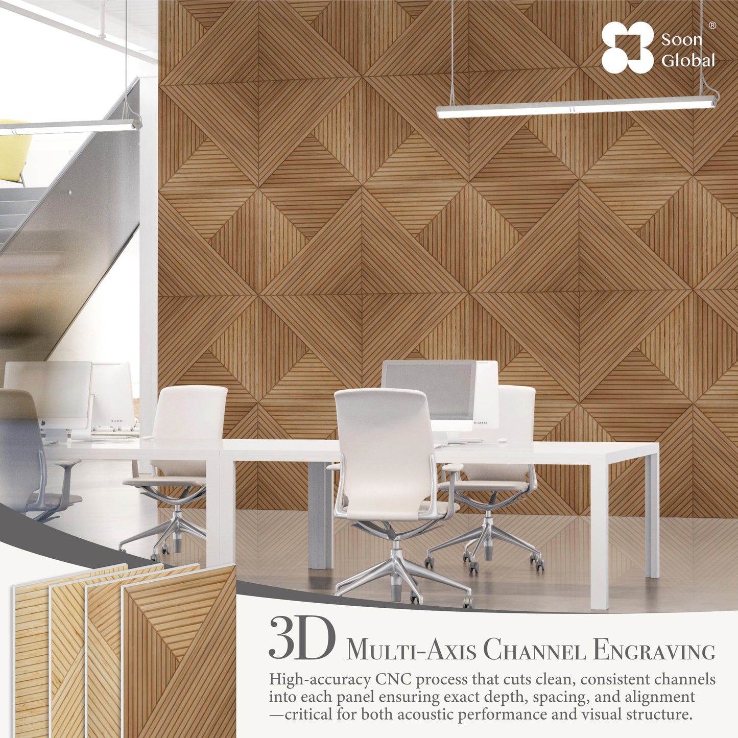 Sound-absorbing wall panels 1-Piece-23.62 X 23.62