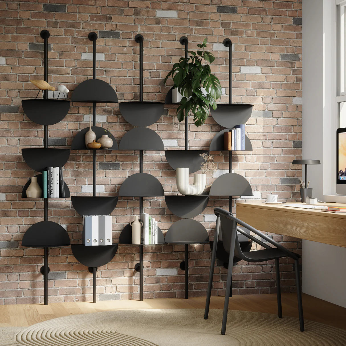 Adjustable Steel Wall-Mounted Shelf