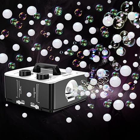 Portable smoke bubble machine