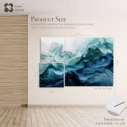 Acoustical Wall Panels, 6-Piece 23.62 X 23.62 Inches Art Acoustic Panels, Decorative Acoustic Panels, Acoustic Wall Panels, Sound Absorbing Wall Art, Arcadian Vortex