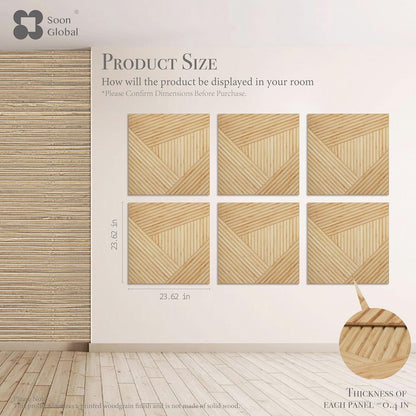 Acoustical Wall Panels, 6-Piece 23.62 X 23.62 Inches Art Acoustic Panels, Decorative Acoustic Panels, Acoustic Wall Panels, Sound Absorbing Wall Art, Arcadian Vortex
