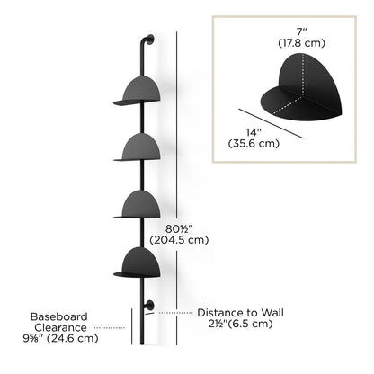 Adjustable Steel Wall-Mounted Shelf